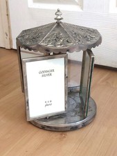 Vintage Godinger Silver Plated Baroque Photo Carousel 8 Photos 4x6 picture