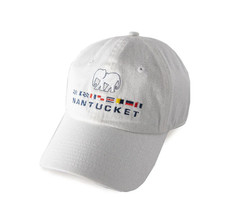 NWT The White Elephant Hotel Nantucket Hat / Cap Nantucket White Nautical Flag picture