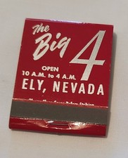 Vintage Matchbook BIG 4 Ely NV Brothel NEW picture