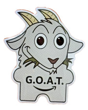 G.O.A.T. Greatest of all time GOAT Amazon peccy pin picture