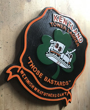 Fire Department Kentland Tower Ladder 3D routed wood plaque patch sign picture