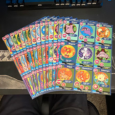 Pokémon PokéTrivia sheet of 9 cards,Lot 15 sheets,Meowth,Eevee,Mewtwo,LP/2DMG picture