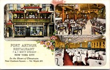 Postcard Port Arthur Chinese Restaurant 7 & 9 Mott Street New York City picture