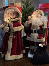 Vintage The Original Motion-Ette’s Mr. & Mrs. Claus 24” Animated *Works Video picture