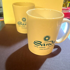 Sands Hotel Casino Las Vegas White Coffee Mugs Set of 2, Casino Theme picture