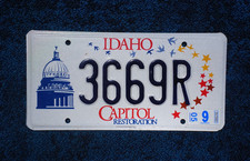 2005 Idaho CAPITOL BUILDING License Plate - Embossed picture