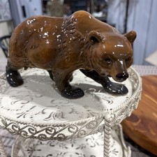 VTG #025 Goebel Porcelain Brown Bear Figurine, Bear Animal Figurine, W Germany picture