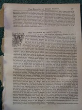 Hs18 Ephemera 1870s article education at Christ's hospital  picture