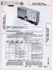1959 ARVIN 2584 5583 CLOCK RADIO SERVICE MANUAL PHOTOFACT SCHEMATIC 1.44100 FIX picture