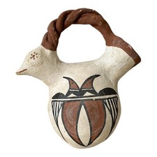 Vintage Native American Acoma Pueblo Pottery Bird Effigy Pot (Signed, Toribio) picture