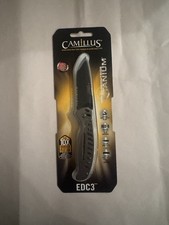 Camillus EDC3 Silver Titanium CarboNit.Folding Knife, 3