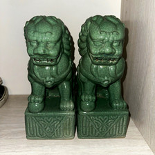 Vintage antique chinese guardian foo dogs picture