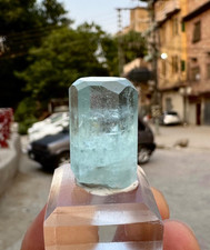 Natural Diamond Cut Transparent Aquamarine Crystal 46 Carats @ Minerals picture