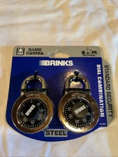 Brinks Dial Combination Padlock Two Matching Brand New picture