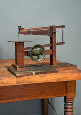 Vintage Scroll Saw Antique Hand Saw Woodworking Tool Primitive Industrial Crank picture