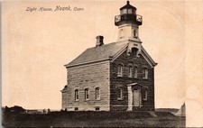 c1905 postcard NOANK CONNECTICUT LIGHTHOUSE ROTOGRAPH unused excellent picture