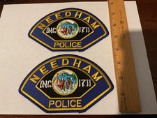Needham   Police Massachusetts new  collectable patch Set full size picture