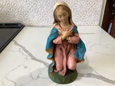 Vintage Fontanini 9.25” Kneeling Mary Large Nativity- Paper Mache - ITALY picture