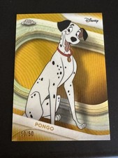 2025 Topps Chrome Disney Pongo #101 50/50 Gold Refractor /50 BOOKEND picture