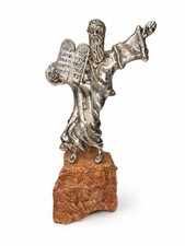 Vtg Moses And The Ten Commandments Sterling Silver Figure 8.5” picture