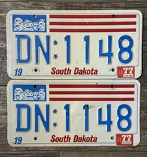 1977 South Dakota pair of license plates. Number  DN 1148 🔥 picture
