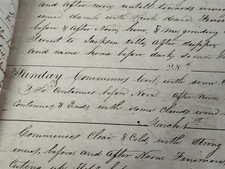 1847 antique DIARY mount holly burlington nj FARM WEATHER wm cook wagon picture