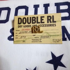 RRL Double R L Brass Logo Pin Badge- American Casual Mens Accessories MINT picture