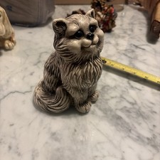 Vintage 1977 Creative Mfg Longhair Cat Coin Bank Plastic Kitten Piggy Bank 6