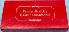 Longaberger Pewter Holiday Basket Ornaments 2005 2006 Boxed 23377 picture