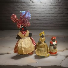 Vintage New Orleans LA Souvenir Dolls Figures Lot of 3 Cloth Gumbo Figurine picture