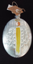 NWT Mud Pie ~ Pillow Blown Glass Oval Ornament ~Hand Painted ~ Angel picture