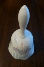 New open box Porcelain Bell purple iris flower. picture