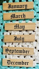 Vintage Wooden Calendar Complete Set picture