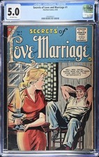 SECRETS OF LOVE AND MARRIAGE # 1 CGC 5.0 OWP, Baker Swipe Cover, 1956 Charlton picture