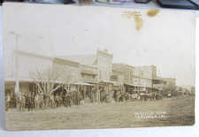 1908-15 COALINGA CALIFORNIA CA., RPPC Real Photo Postcard of WHISKEY ROW Saloons picture