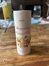 Vintage 1979 Avon Strawberry  Perfumed Talc Full picture