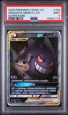 2023 Pokemon Chinese C-Shining Synergy #163 Gengar & Mimikyu Gx Super Rare PSA 9 picture