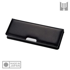 KUTSUWA Durable Light Weight Washable Clarino Pencil Pen Case Black Japan Made picture