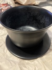 Vintage Elsa Peretti Tiffany & Co. Black Orchid Planter Bowl & Plate Very Rare picture