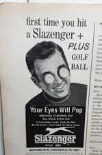 1971 Slazenger Plus Golf Ball Ad Funny Eyes Pop Mini Print picture