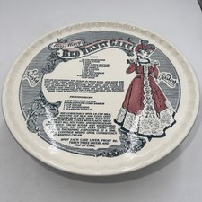 Vtg 1983 Royal China Miss Mary’s Red Velvet Cake Recipe Plate USA READ picture
