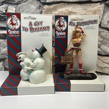 2 Spencers Naughty Christmas Tree Ornaments Retired New Old Stock picture