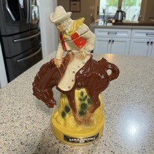 Vintage 1970s Ezra Brooks Whiskey Decanter Ceramic and Glaze are Perfect picture