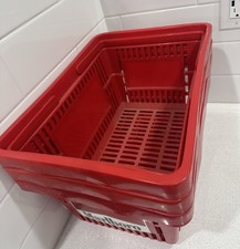 Vintage Marlboro Red Plastic Shopping Basket w/ Handles 90’s Retro Lot Of 3 picture