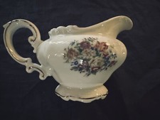 Crown Bavaria Cream Pitcher Creamer Germany Bouquet Porcelain VINTAGE picture