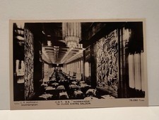 SS Normandie real photo postcard French Line first class dining room picture