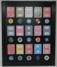 LAS VEGAS CASINO POKER CHIPS AND PLAYING CARDS WALL ART DISPLAY PICTURE FRAME picture