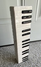 Vintage Piano Keyboard Ceramic Bud Vase Sarsaparilla #801 Made in Japan 1985 picture