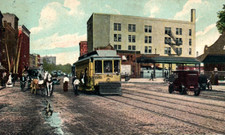 Cleveland OH Euclid Avenue Trolley Postcard Vintage picture