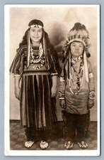 AMERICAN INDIAN KIDS ANTIQUE REAL PHOTO POSTCARD RPPC EDDIES FIRST CIRCUS picture